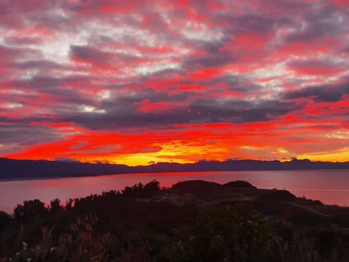 Golden Bay, New Zealand At Sunset