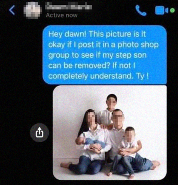 'Can Anyone Remove The Center Kid?': Woman Horrifies People After A Photoshop Request To Remove Her Stepson Goes Viral
