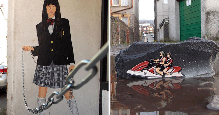 This Artist Creates Graffiti That Interact With Their Surroundings (30 Pics)