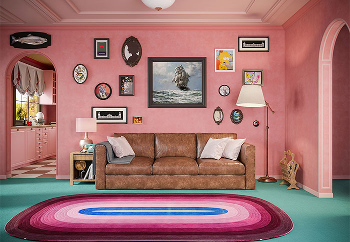 Here’s What The Simpsons Interiors Would Look Like If Wes Anderson Created Them