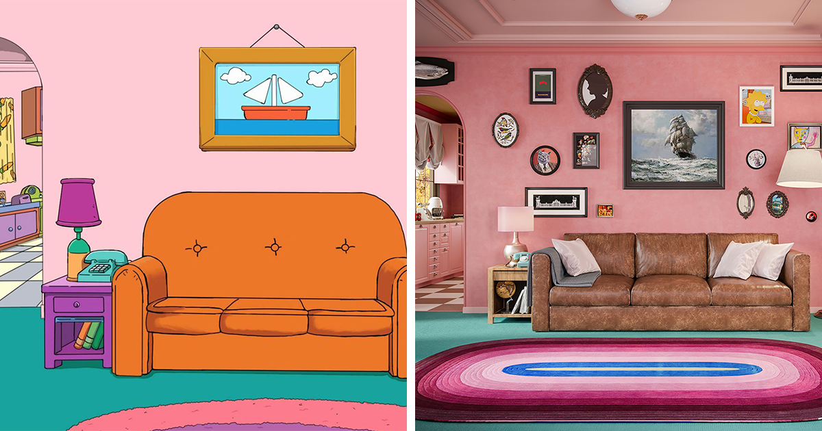 Here’s What The Simpsons Interiors Would Look Like If Wes Anderson Designed Them