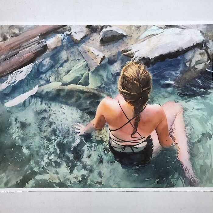 Watercolor-Swimmers-Painting-Marcos-Beccari