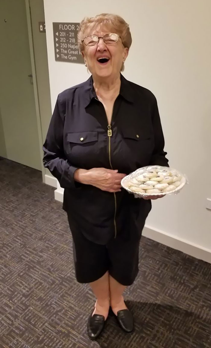 Dorothy Anonymously Bakes Treats And Leaves Them For Our Apartment Community. She Was Recently Caught