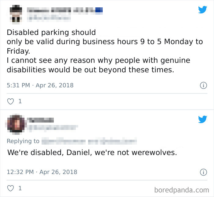 Disabled Parking Should Only Be Valid During Business Hours 9 To 5