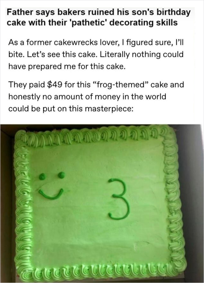 $49 For A "Frog" Cake