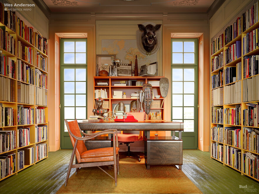 If 7 Iconic Movie Directors Like Wes Anderson And David Lynch Designed Home Offices
