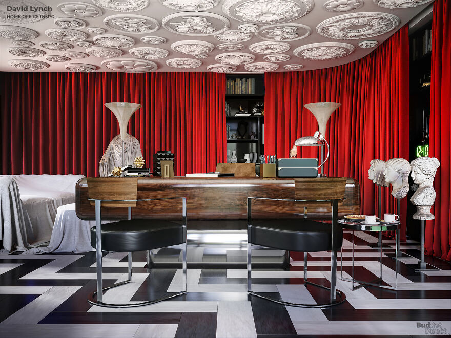 If 7 Iconic Movie Directors Like Wes Anderson And David Lynch Designed Home Offices