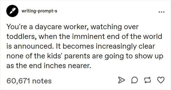 Over 75K People On Tumblr Can't Get Enough Of This Fictional Story About A Daycare Worker Watching Over Toddlers During The End Of The World