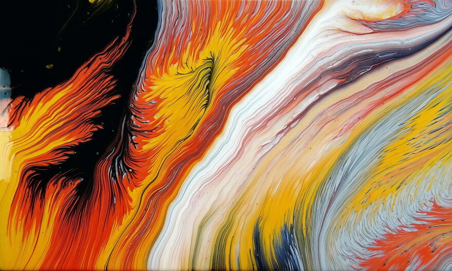 Traveling Split Cup Pour With Metallic Paints ~ Acrylic Pour Painting ~ #staycreative Traveling Split Cup Pour With Metallic Paints ~ Acrylic Pour Painting ~ #staycreative