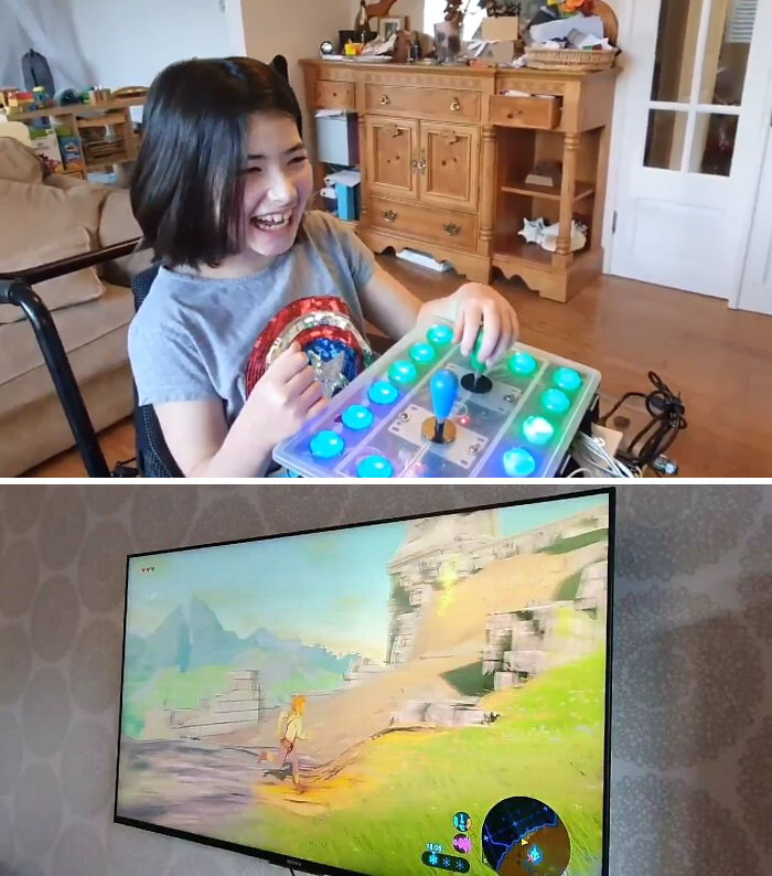 Wholesome 100!! Dad Made Custom Controller For Her Specialy Abled Daughter So She Could Play Zelda: Breath Of The Wild