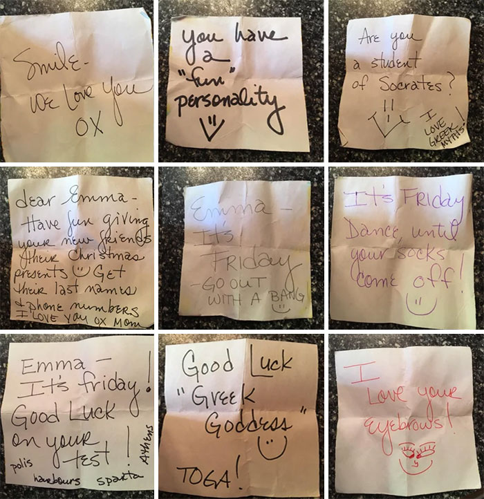 Middle School Lunch Period Is Hard So My Mom Wrote Me Encouraging Notes To Read At Lunch