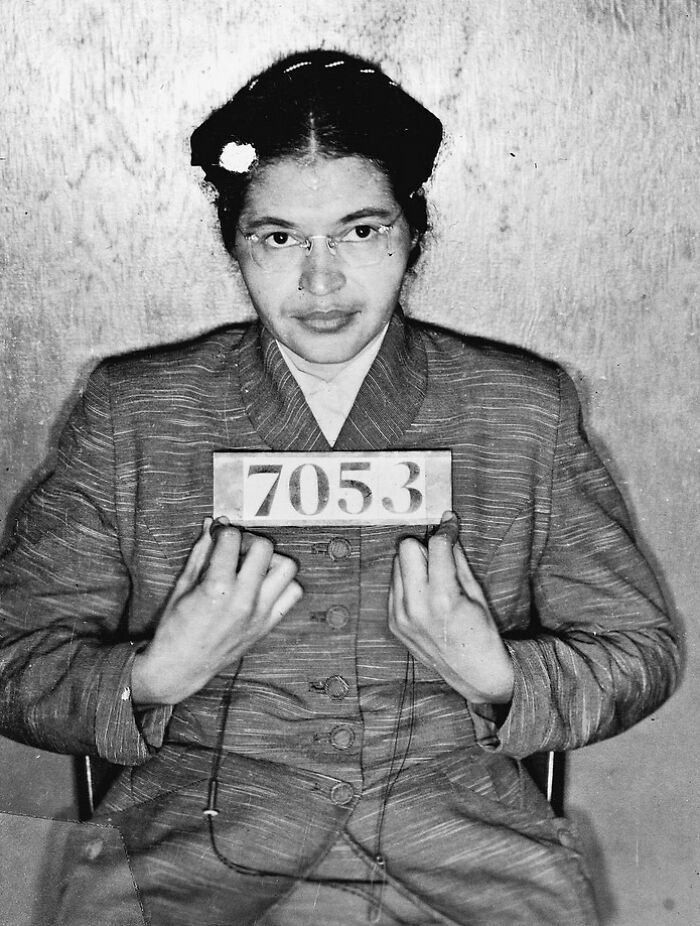 Fotos de Rosa Parks tras ser arrestada en Febrero de 1956