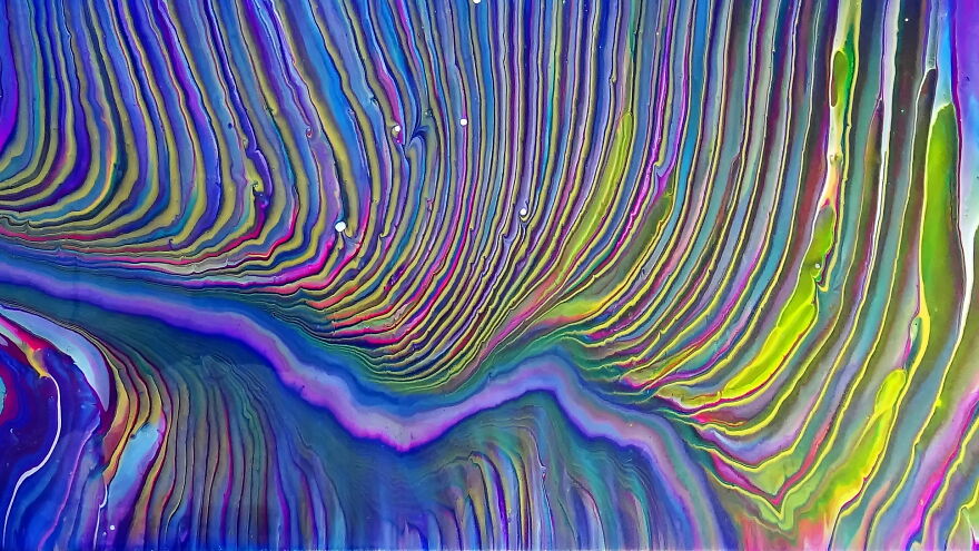 Wandering Ring Pour With Split Cup ~ Fluid Art Painting ~ #staycreative