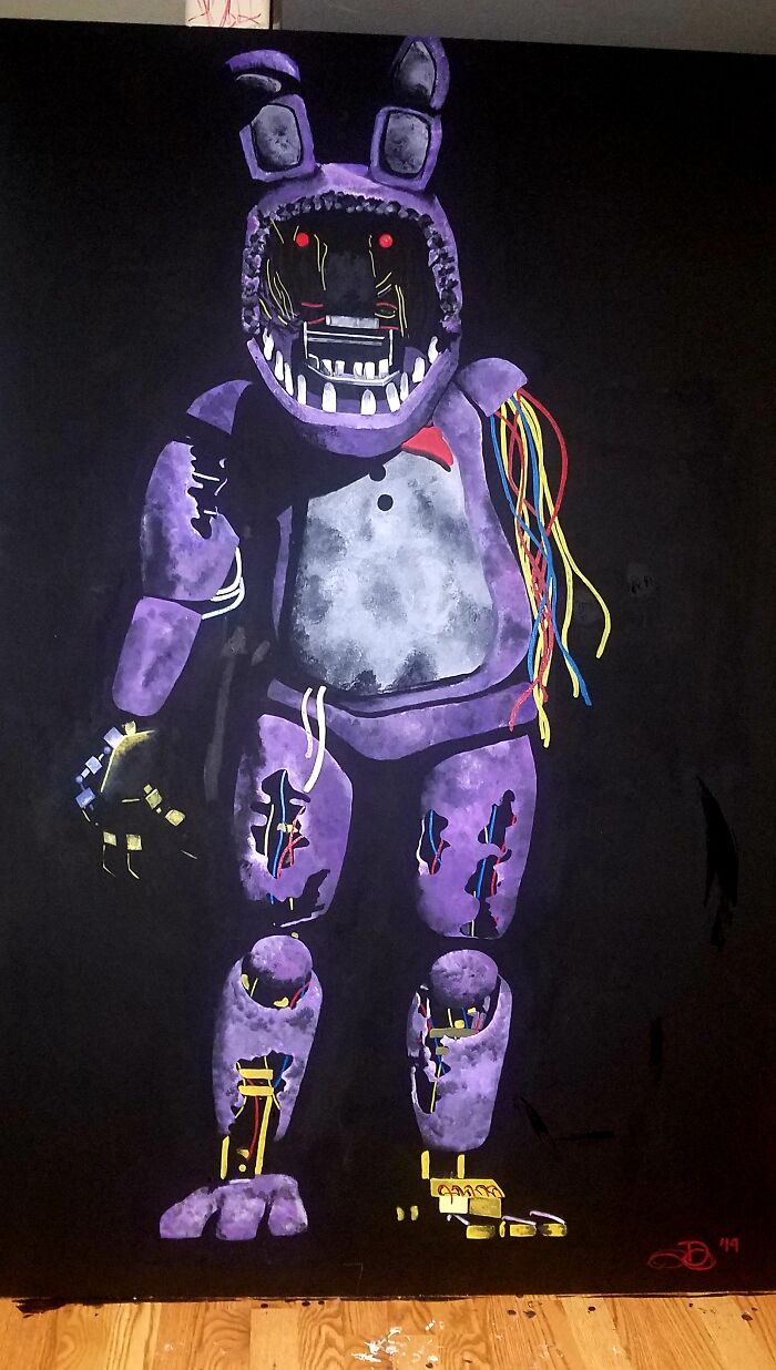 6ft By 4ft Mangled Bonnie For My Halloween Set Up