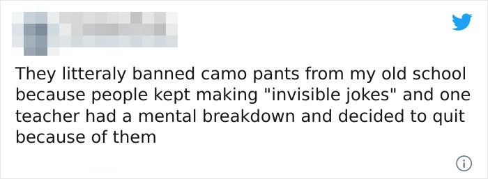 Imagine Quitting Over Camo Pants