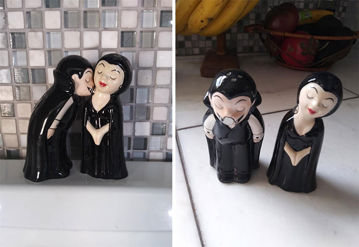 First Time Poster Here! I Found These Beautiful Vampire Salt And Pepper Shakers At Idaho Youth Ranch Thrift Store For $2.99! I Adore Them And Now They Reside Above My Oven