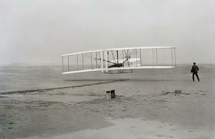 The First Successful Flight By The Wright Brothers At Kitty Hawk, NC (1903)