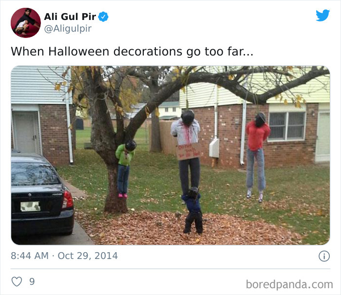 Cuando llevan la decoración de Halloween demasiado lejos...