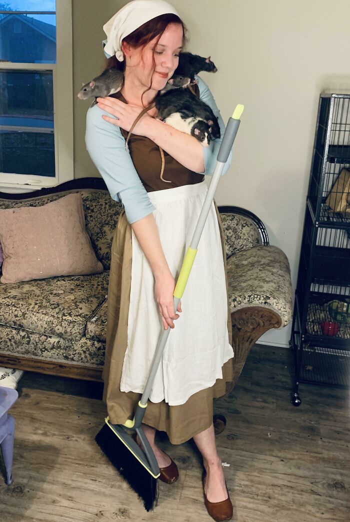 My Sweet Boy Rats Helped Me Make My Halloween Costume A Bit More Realistic