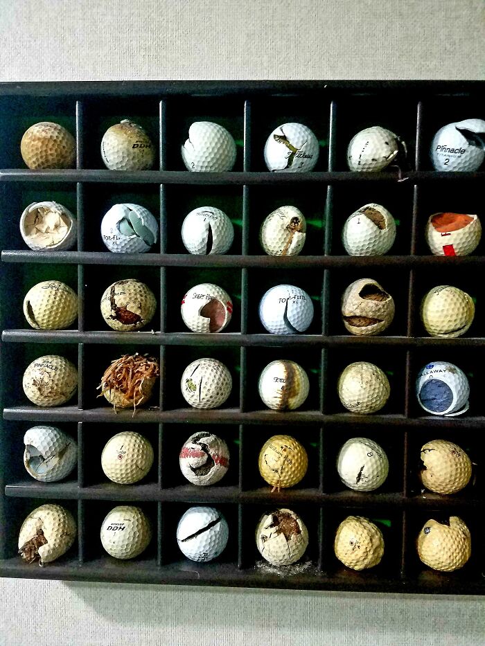 Mi padre tiene 87 años y una colección de "pelotas de golf feas"
