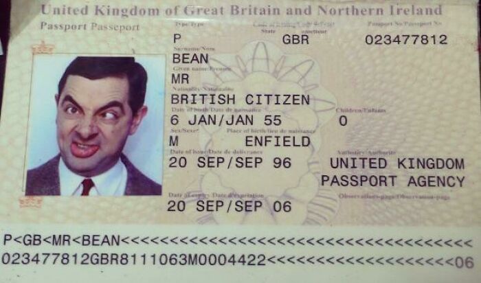In Mr. Bean (1997), Mr. Bean's Passport Reveals That His Given Is Actually "Mr."
