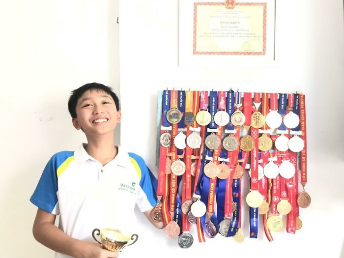 I'm 14 And Here Is A Picture Of Me And My Chess Medals