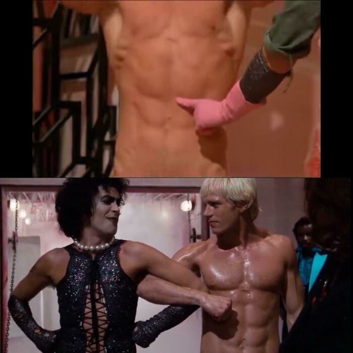 Rocky Horror Picture Show (1975) Rocky Doesn’t Have A Belly Button Because He Was Created Artificially