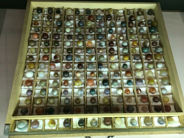 Marble Collection From The 1800s. All Made From Polished Semi-Precious Stones