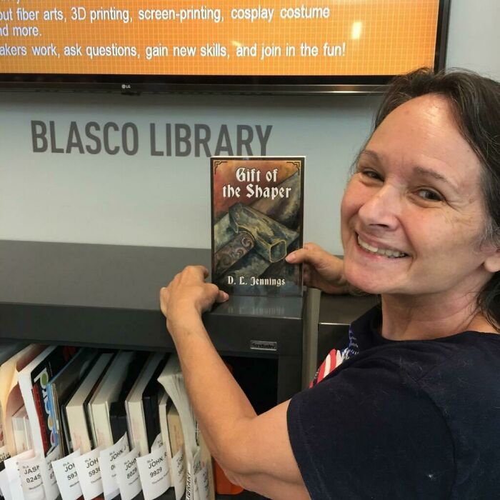 My Mom Found My Book In Her Local Library And I Can’t Get Over How Proud She Looks