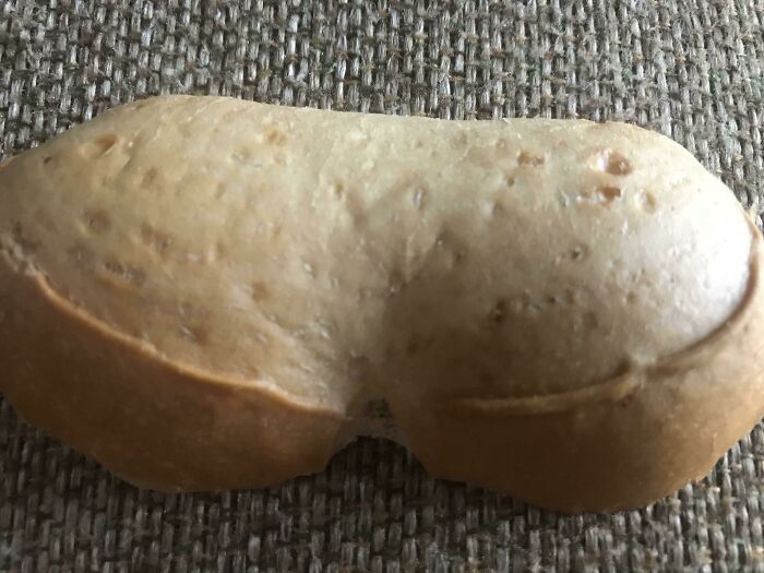 This Slice Of Bread Looks Like Breasts In A Bra