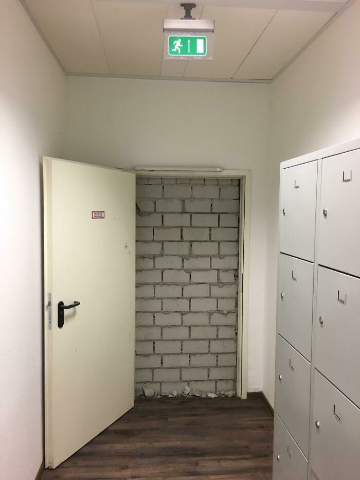 Emergency "Exit" In A Friend's Office Building. First Time They Opened It Was During A Fire Alarm