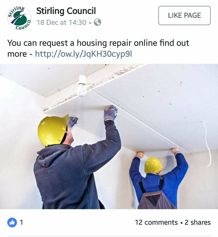 Stirling Council Have Photoshopped Hardhats On To Their Workers