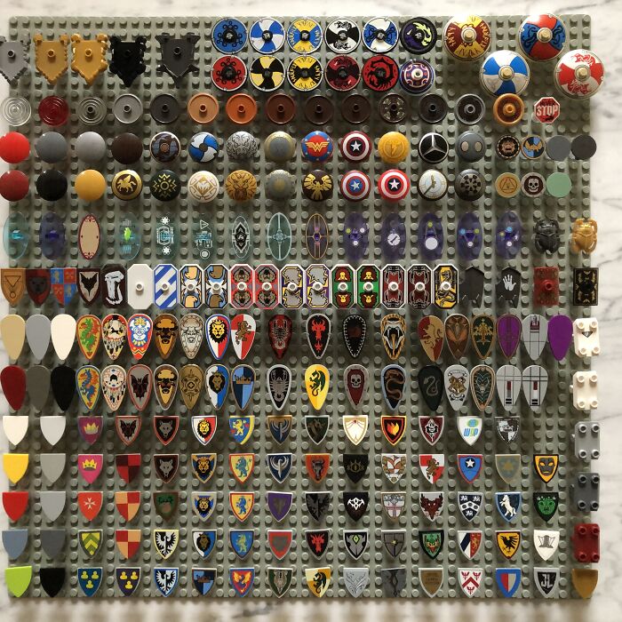 My 100% Complete Collection Of Every LEGO Shield Ever Made