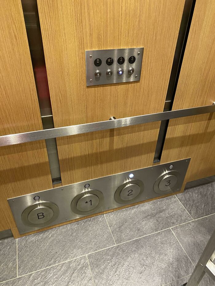 This Elevator Has Giant Buttons You Can Push With Your Feet