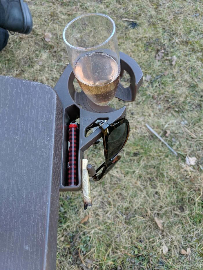 This Versatile Lawn Chair Cup Holder Thing Aka Swiss Army Cupholder