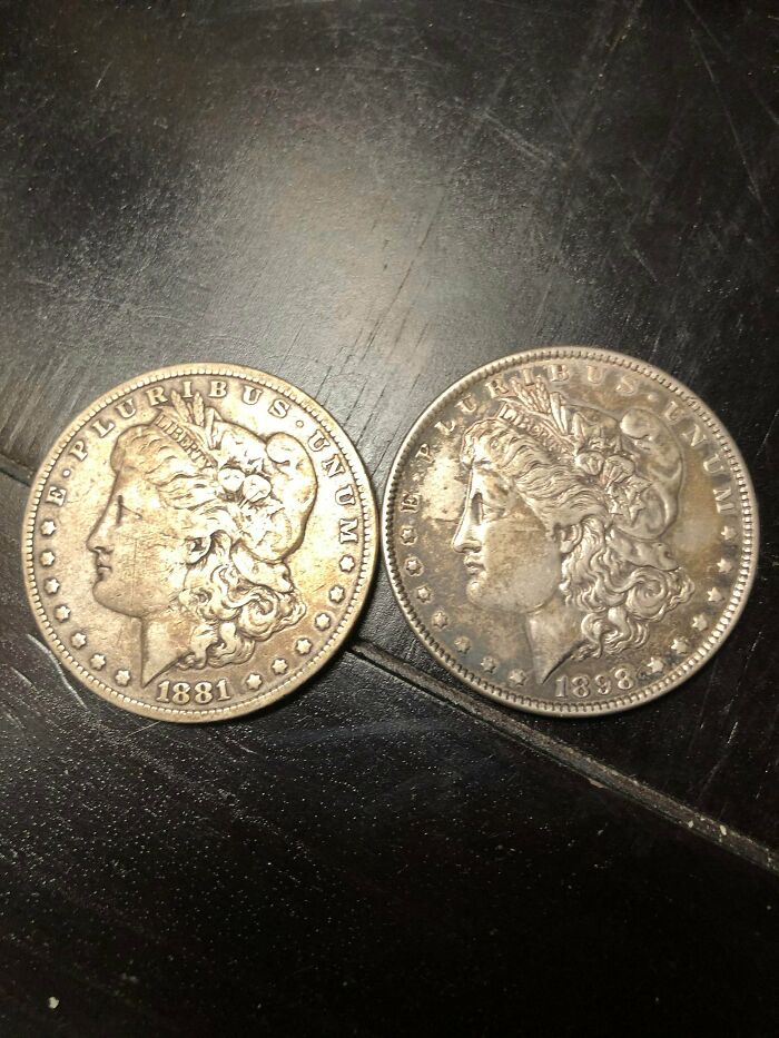 Just Found Two $1 Coins From 1881 And 1898 In My Coin Drawer