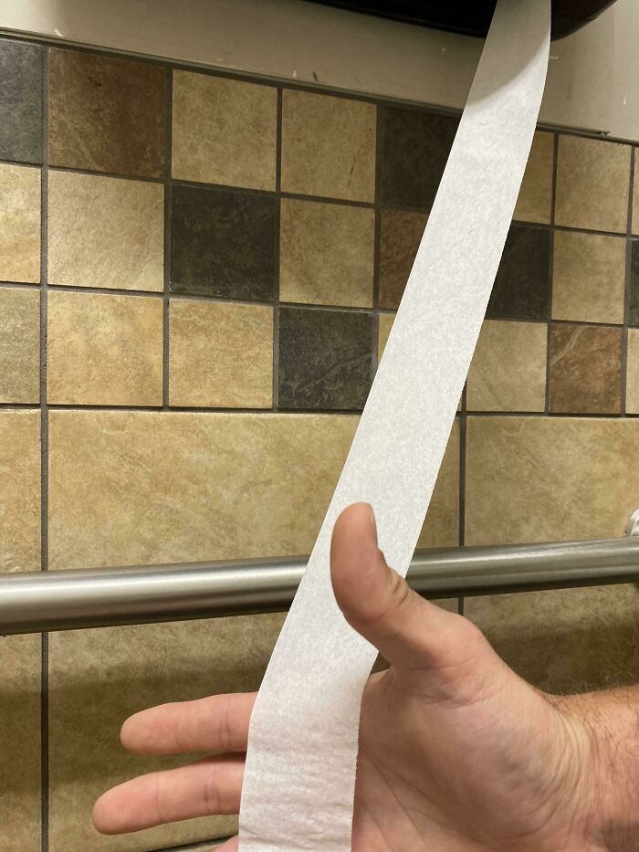 Gas Station Toilet Paper About The Width Of An iPod Shuffle