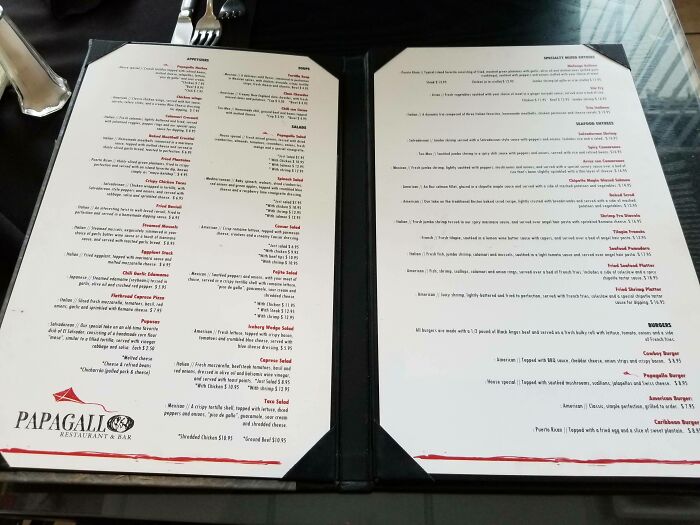 This Menu Looks Upside Down At First Glance