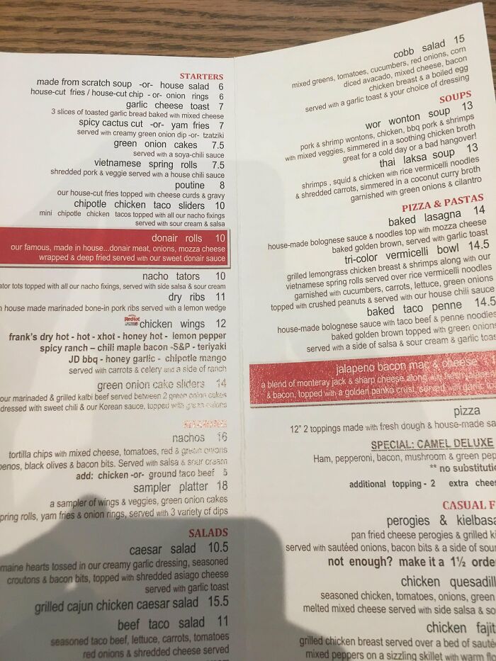 This Menu That Seems To Be Upside Down At First Look