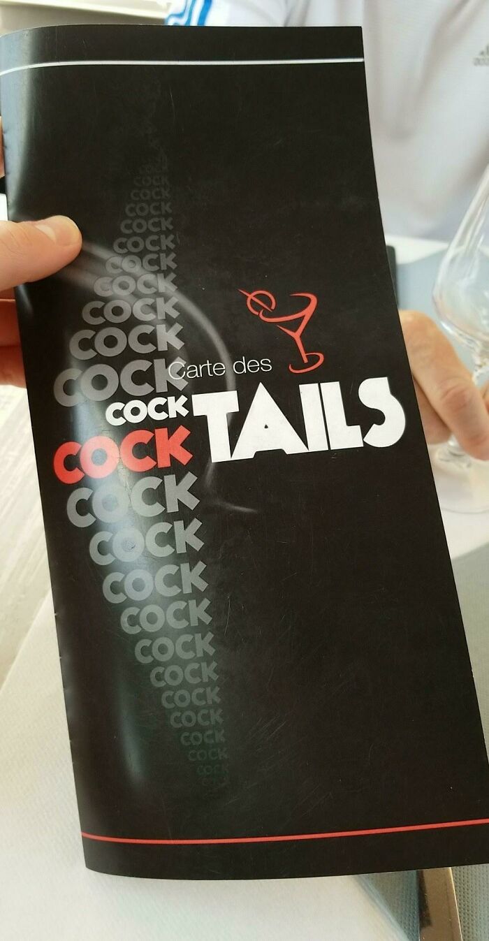 This Cocktail Menu