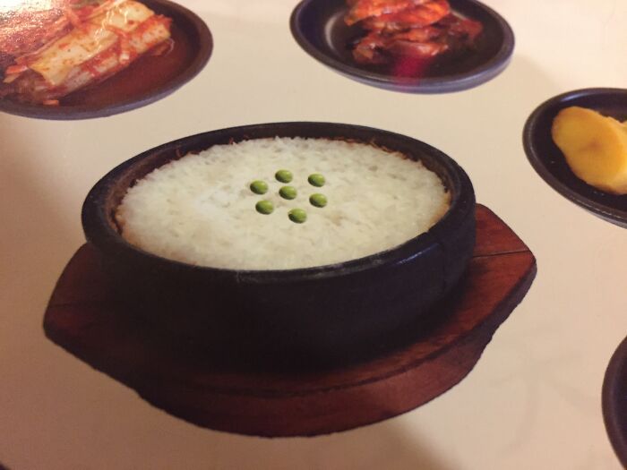 The Peas On This Menu Photo Are Photoshopped In
