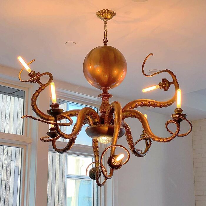 Sweet Octopus Chandelier My Buddy Made And Installed Today!