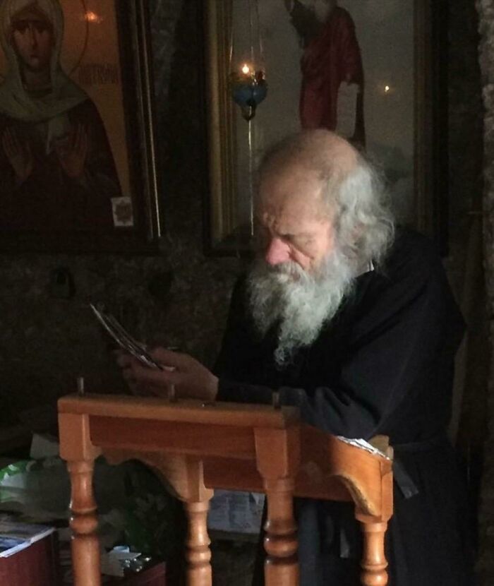 My Girlfriend's Uncle Took A Photo Of This Monk At A 13th Century Monastery