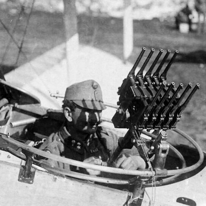 Austro-Hungarian Tail Gunner Armed With Ten Mauser C96 Handguns, Wwi