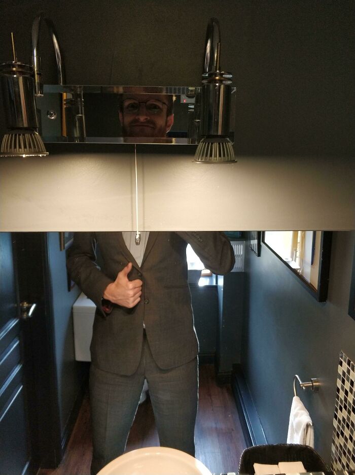 A Nice Surprise At A Restaurant - A Secondary Mirror Specifically For Us Tree-Folk.