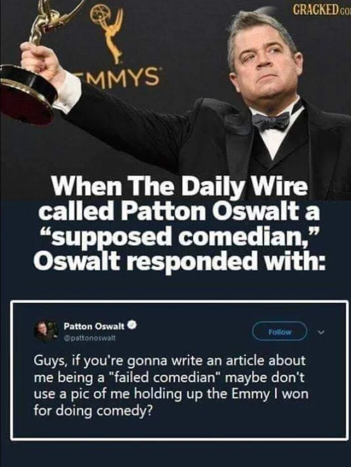 To Prove That Patton Oswalt Is A Failed Comedian