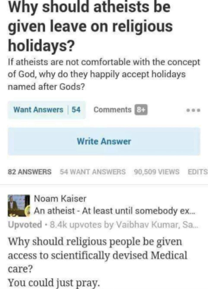 To Shame Atheists And Take Away Their Holidays
