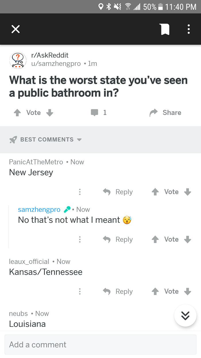 To Ask About Dirty Toilets...