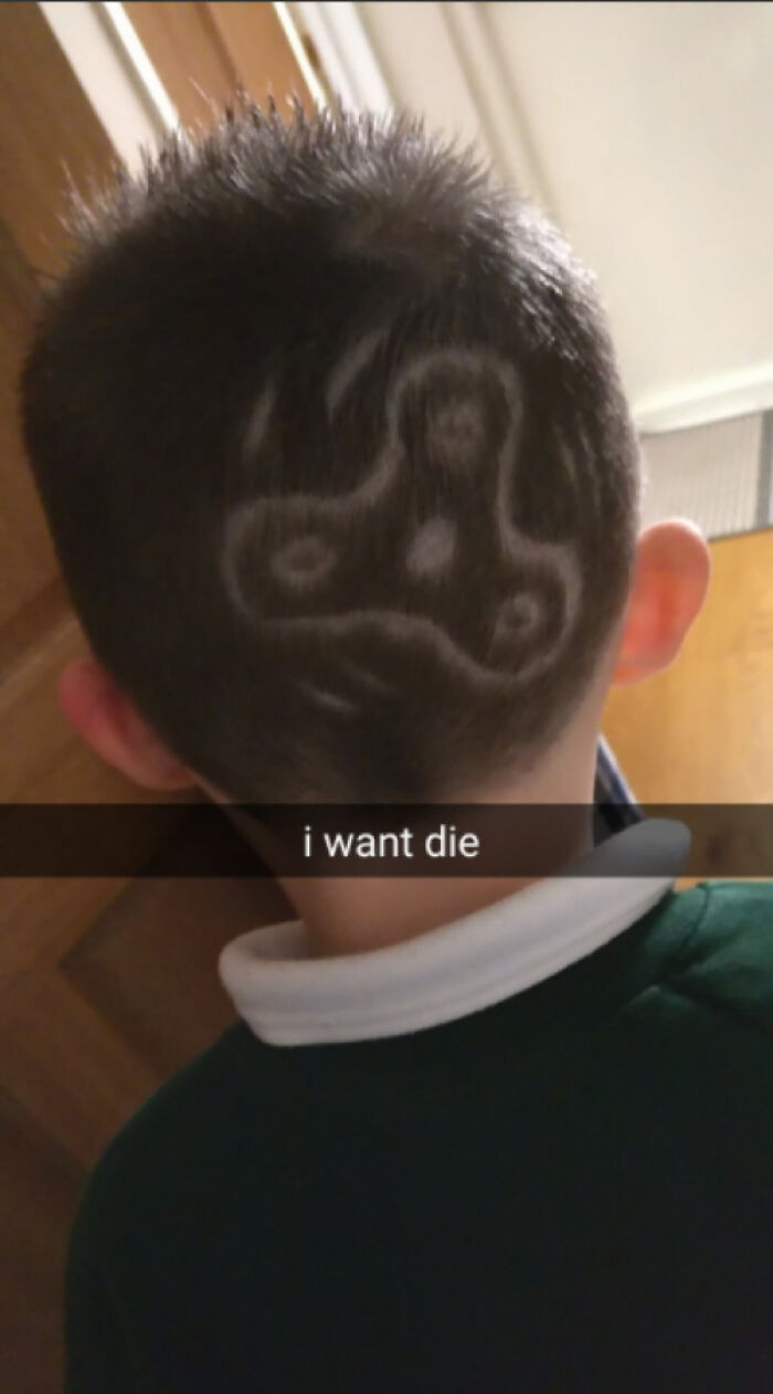 Omfg My Friend's Brother Just Got A Fidget Spinner Haircut