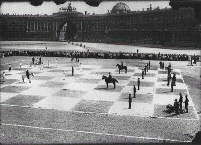 A Game Of Human Chess St Petersburg Then Leningrad Russia Circa 1924